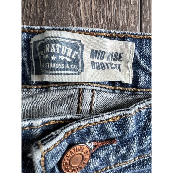Signature Levi's Jeans Womens 12L (29X31) Blue Mid-Rise Bootcut Denim Misses - Picture 4 of 11